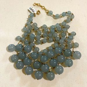 JCrew Blue/Gray Bead Necklace